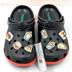 Crocs 7-Eleven X Classic Clog Black Men Slip On Sandals 208272-001 Men SZ-9